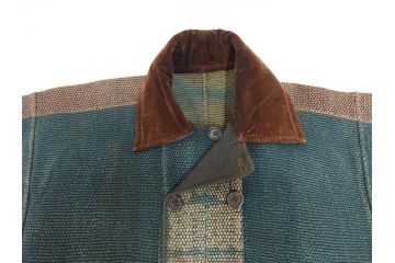 大正期　火消し　第二区一番組　小頭　刺し子　半纏(消防、古布、刺子)(R-070737)