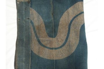 大正期　火消し　第二区一番組　小頭　刺し子　半纏(消防、古布、刺子)(R-070737)