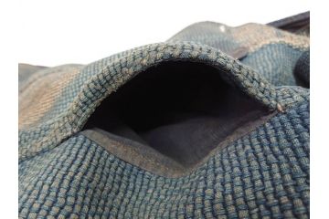 大正期　火消し　第二区一番組　小頭　刺し子　半纏(消防、古布、刺子)(R-070737)