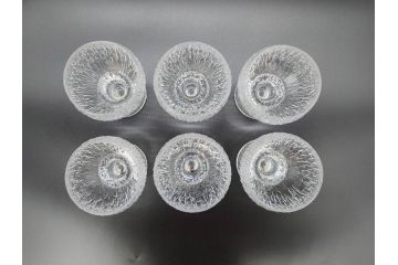 ヴィンテージ　廃番　iittala(イッタラ)　Kekkerit(ケッケリト)　氷の彫刻のような美しく存在感のあるショットグラス6客セット(ミニグラス、ガラス、箱付き、ビンテージ、北欧食器)(R-070739)