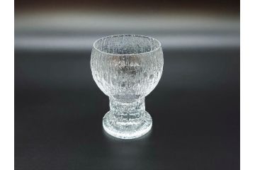 ヴィンテージ　廃番　iittala(イッタラ)　Kekkerit(ケッケリト)　氷の彫刻のような美しく存在感のあるショットグラス6客セット(ミニグラス、ガラス、箱付き、ビンテージ、北欧食器)(R-070739)
