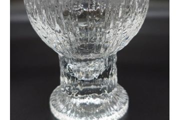ヴィンテージ　廃番　iittala(イッタラ)　Kekkerit(ケッケリト)　氷の彫刻のような美しく存在感のあるショットグラス6客セット(ミニグラス、ガラス、箱付き、ビンテージ、北欧食器)(R-070739)