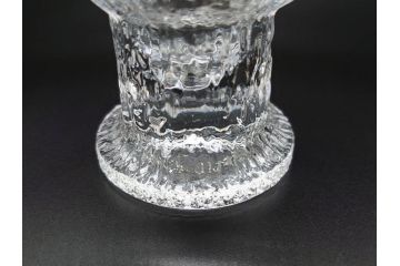 ヴィンテージ　廃番　iittala(イッタラ)　Kekkerit(ケッケリト)　氷の彫刻のような美しく存在感のあるショットグラス6客セット(ミニグラス、ガラス、箱付き、ビンテージ、北欧食器)(R-070739)