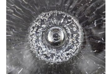 ヴィンテージ　廃番　iittala(イッタラ)　Kekkerit(ケッケリト)　氷の彫刻のような美しく存在感のあるショットグラス6客セット(ミニグラス、ガラス、箱付き、ビンテージ、北欧食器)(R-070739)