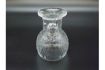 ヴィンテージ　廃番　iittala(イッタラ)　Kekkerit(ケッケリト)　氷の彫刻のような美しく存在感のあるショットグラス6客セット(ミニグラス、ガラス、箱付き、ビンテージ、北欧食器)(R-070739)