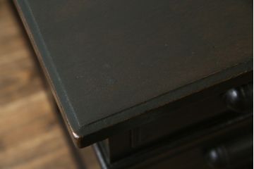 和製アンティーク　ナラ材　どっしりとした佇まいの組立式両袖机(ニーホールデスク、ワークデスク、オフィスデスク、在宅ワーク、在宅用)(R-070746)
