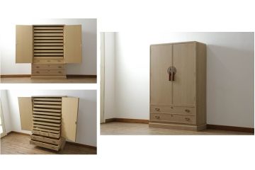 中古　伝統工芸士　田澤謙介作　かくし付き　上品な佇まいが魅力的な加茂総桐箪笥(大丸、総桐たんす、着物箪笥、チェスト、引き出し)(R-070747)