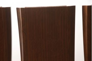 中古　カリモク家具(karimoku)　domani(ドマーニ)　Forza(フォルザ)シリーズ　華やかなファブリックが空間に彩を添えるダイニングチェア4脚セット(ダイニングチェア、椅子、バラ売り可能)(定価4脚で約84万円)(R-070749)