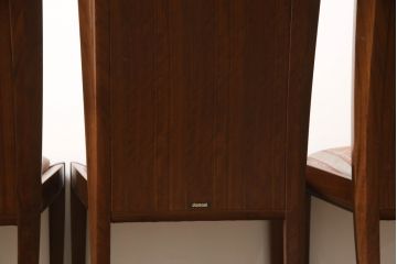 中古　カリモク家具(karimoku)　domani(ドマーニ)　Forza(フォルザ)シリーズ　華やかなファブリックが空間に彩を添えるダイニングチェア4脚セット(ダイニングチェア、椅子、バラ売り可能)(定価4脚で約84万円)(R-070749)