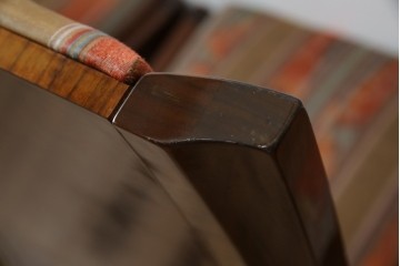 中古　カリモク家具(karimoku)　domani(ドマーニ)　Forza(フォルザ)シリーズ　華やかなファブリックが空間に彩を添えるダイニングチェア4脚　セット定価約84万円相当　(R-070749)