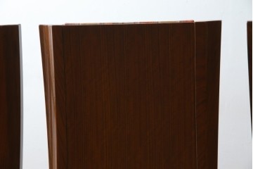 中古　カリモク家具(karimoku)　domani(ドマーニ)　Forza(フォルザ)シリーズ　華やかなファブリックが空間に彩を添えるダイニングチェア4脚　セット定価約84万円相当　(R-070749)