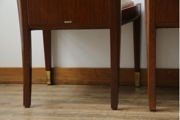 中古　カリモク家具(karimoku)　domani(ドマーニ)　Forza(フォルザ)シリーズ　華やかなファブリックが空間に彩を添えるダイニングチェア4脚　セット定価約84万円相当　(R-070749)