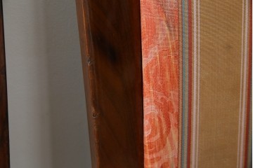 中古　カリモク家具(karimoku)　domani(ドマーニ)　Forza(フォルザ)シリーズ　華やかなファブリックが空間に彩を添えるダイニングチェア4脚　セット定価約84万円相当　(R-070749)