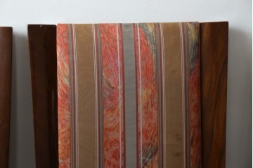 中古　カリモク家具(karimoku)　domani(ドマーニ)　Forza(フォルザ)シリーズ　華やかなファブリックが空間に彩を添えるダイニングチェア4脚　セット定価約84万円相当　(R-070749)