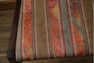 中古　カリモク家具(karimoku)　domani(ドマーニ)　Forza(フォルザ)シリーズ　華やかなファブリックが空間に彩を添えるダイニングチェア4脚　セット定価約84万円相当　(R-070749)