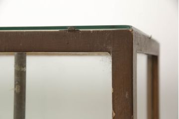 和製アンティーク　曲げガラス　クラシカルなデザインとレトロな雰囲気が素敵なショーケース(ガラスケース、陳列棚、飾り棚、店舗什器)(R-070752)