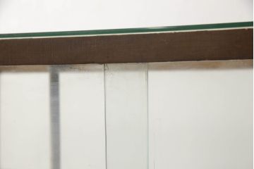 和製アンティーク　曲げガラス　クラシカルなデザインとレトロな雰囲気が素敵なショーケース(ガラスケース、陳列棚、飾り棚、店舗什器)(R-070752)