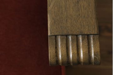 和製ビンテージ　神戸洋家具　伊藤家具店　ナラ材　レトロなデザインが魅力的な2.5人掛けソファ(2人掛けソファ、3人掛けソファ、アームソファ、ヴィンテージ)(R-070753)