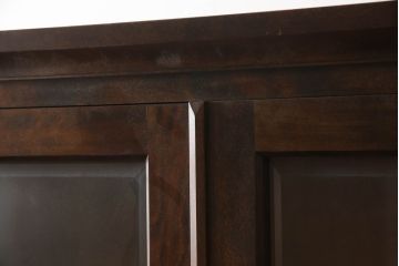 中古　北海道民芸家具　収納に便利な本棚付き!!　シックなビューローブックケース(ライティングビューロー、簿記机、引き出し、ブックシェルフ、本棚、飾り棚、収納棚、ワークデスク、在宅ワーク、在宅用)(定価約50万円)(R-070754)