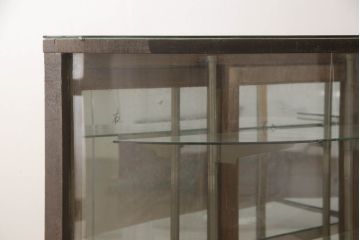 和製アンティーク　組み合わせ　昭和レトロな雰囲気を醸し出す曲げガラスの組み合わせとカウンターガラスケース(ショーケース、飾り棚、陳列棚、引き出し、店舗什器)(R-070755)