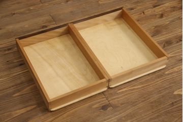 中古　松本民芸家具　希少!　脚のデザインが特徴的なH型両袖机(両袖デスク、机、在宅ワーク、在宅用ワークデスク)(定価約99万円)(R-070757)