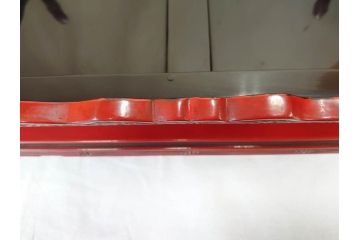 昭和初期　堆朱　牡丹彫　緻密な彫りの意匠が見事な平卓(花台、ミニテーブル、飾り台、木製、箱付き)(R-070764)