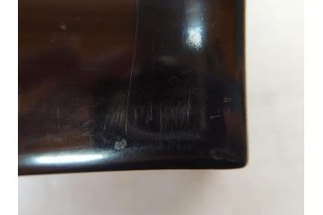 加藤勝次郎　輪島塗　総黒金縁文人松　別製　布着堅地　美しい金蒔絵が上品な雰囲気を感じさせる会席膳10客セット(木製、お膳、漆器、沈金、松葉、松の実、箱付き、袋付き)(R-070771)