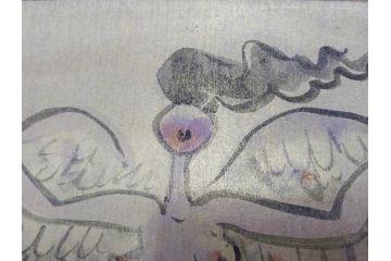 彫刻家　木内克　天女　水戸市泉町　橋尚美堂　美しく舞う姿が目を惹く掛軸(掛け軸、共箱付き)(R-070772)