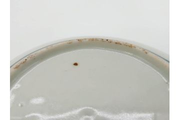 江戸期　古伊万里　染付　約13cm　4.3寸　松の絵が柔らかい雰囲気を醸し出す小皿3枚セット(深皿、和皿、和食器、四寸三分)(R-070775)