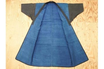時代物　刺子　野良着(半纏、刺し子、鉄砲袖、古布、藍染、ジャパンビンテージ、ヴィンテージ、古着物)(R-070779)