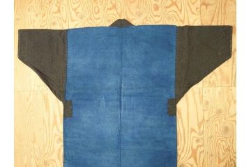 時代物　刺子　野良着(半纏、刺し子、鉄砲袖、古布、藍染、ジャパンビンテージ、ヴィンテージ、古着物)(R-070779)