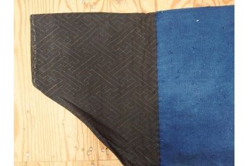時代物　刺子　野良着(半纏、刺し子、鉄砲袖、古布、藍染、ジャパンビンテージ、ヴィンテージ、古着物)(R-070779)
