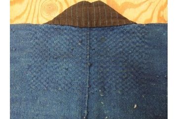 時代物　刺子　野良着(半纏、刺し子、鉄砲袖、古布、藍染、ジャパンビンテージ、ヴィンテージ、古着物)(R-070779)