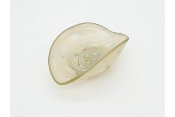 ガラス工芸家　石井康治　石井グラススタジオ　細部まで職人のこだわりが感じられる手吹き硝子皿5客セット(ガラス、ボウル、深皿、和皿、和食器、箱付き)(R-070780)