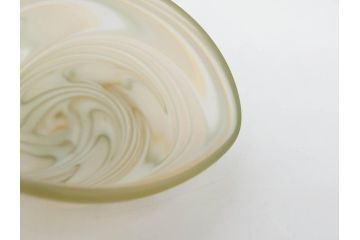 ガラス工芸家　石井康治　石井グラススタジオ　細部まで職人のこだわりが感じられる手吹き硝子皿5客セット(ガラス、ボウル、深皿、和皿、和食器、箱付き)(R-070780)