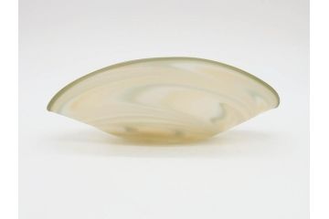 ガラス工芸家　石井康治　石井グラススタジオ　細部まで職人のこだわりが感じられる手吹き硝子皿5客セット(ガラス、ボウル、深皿、和皿、和食器、箱付き)(R-070780)