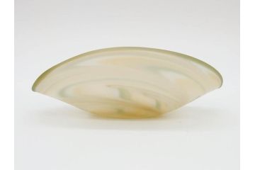 ガラス工芸家　石井康治　石井グラススタジオ　細部まで職人のこだわりが感じられる手吹き硝子皿5客セット(ガラス、ボウル、深皿、和皿、和食器、箱付き)(R-070780)