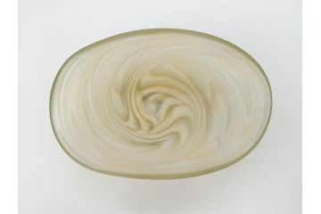 ガラス工芸家　石井康治　石井グラススタジオ　細部まで職人のこだわりが感じられる手吹き硝子皿5客セット(ガラス、ボウル、深皿、和皿、和食器、箱付き)(R-070780)