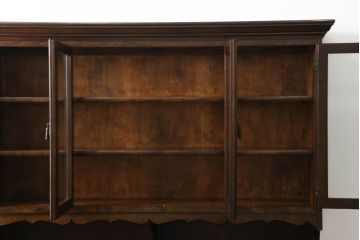 中古　美品　松本民芸家具　シックなデザインが魅力のカップボード(食器棚、キャビネット、収納棚、戸棚、飾り棚)(R-070801)