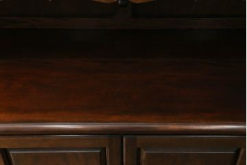 中古　美品　松本民芸家具　シックなデザインが魅力のカップボード(食器棚、キャビネット、収納棚、戸棚、飾り棚)(R-070801)