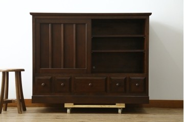 中古　美品!!　松本民芸家具　和モダンな空間づくりにおすすめのサイドボード　(R-070813)
