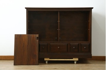 中古　美品!!　松本民芸家具　和モダンな空間づくりにおすすめのサイドボード　(R-070813)