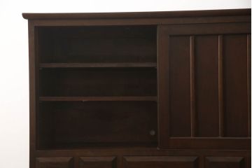 中古　美品!!　松本民芸家具　和モダンな空間づくりにおすすめのサイドボード(飾り棚、収納棚、食器棚、戸棚、サイドキャビネット)(R-070813)