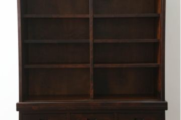 中古　民芸家具　和光　NEW北樹　水屋105K　上質な和の空間を演出する二段重ね水屋箪笥(食器棚、茶箪笥、キャビネット、収納棚、戸棚、店舗什器)(R-070814)