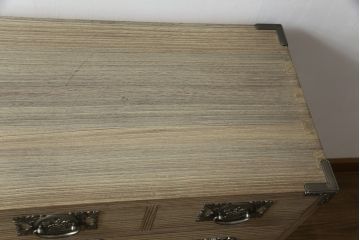 中古　美品　国産　伝統工芸　桐屋田中製　優美な牡丹金具が品の良さを高める総桐材製の衣装箪笥(桐箪笥、整理箪笥、チェスト、引き出し、桐たんす)(定価約60万円)(R-070838)