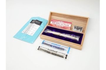 未使用品　セーラー　SAILOR JAPAN FOUNDED 1911　SILVER　シルバー　万年筆&カートリッジ・ケースセット(記念品、桐箱、筆記具、文具、銀製、箱付き)(R-070851)