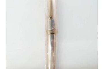 未使用品　セーラー　SAILOR JAPAN FOUNDED 1911　SILVER　シルバー　万年筆&カートリッジ・ケースセット(記念品、桐箱、筆記具、文具、銀製、箱付き)(R-070851)