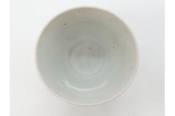 江戸期　古伊万里　染付　交叉草文(檜垣草)　シンプルなデザインと和の雰囲気が魅力的なそば猪口2客セット(蕎麦猪口、湯呑、湯のみ、ぐい呑み、和食器)(R-070852)