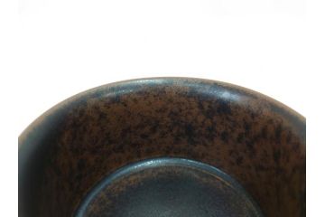 ARABIA FINLAND　Ruska(ルスカ)　Ulla Procope(ウラ・プロコッペ)　それぞれ違った深みのあるブラウンが魅力的なコーヒーカップ&ソーサー4客セット(アラビア、フィンランド、Sモデル、北欧食器、C&S)(R-070853)