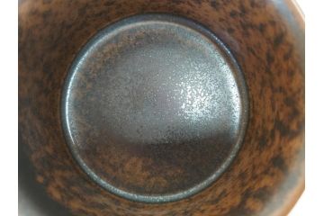 ARABIA FINLAND　Ruska(ルスカ)　Ulla Procope(ウラ・プロコッペ)　それぞれ違った深みのあるブラウンが魅力的なコーヒーカップ&ソーサー4客セット(アラビア、フィンランド、Sモデル、北欧食器、C&S)(R-070853)